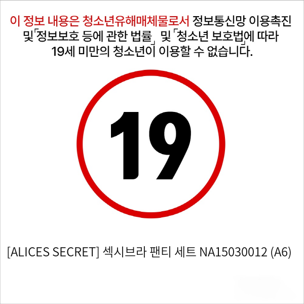 [ALICES SECRET] 섹시브라 팬티 세트 NA15030012 (A6)