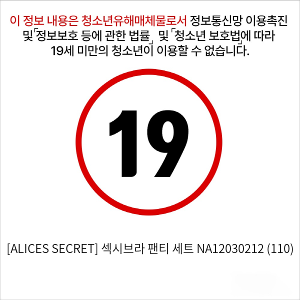 [ALICES SECRET] 섹시브라 팬티 세트 NA12030212 (110)